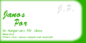 janos por business card